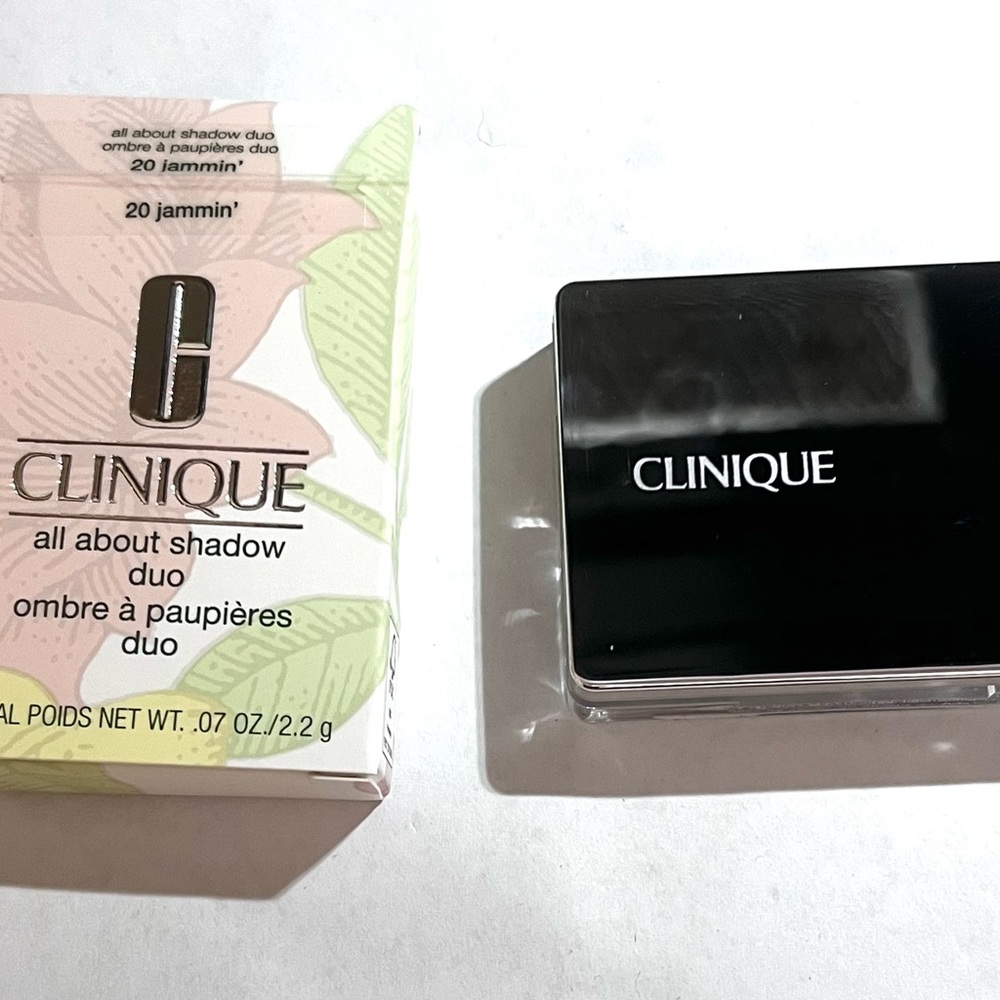 CLINIQUE ALL ABOUT SHADOW DUO EYE SHADOW JAMMIN .07 OZ / 2.2 G FULL SIZE NIB - Picture 5 of 6